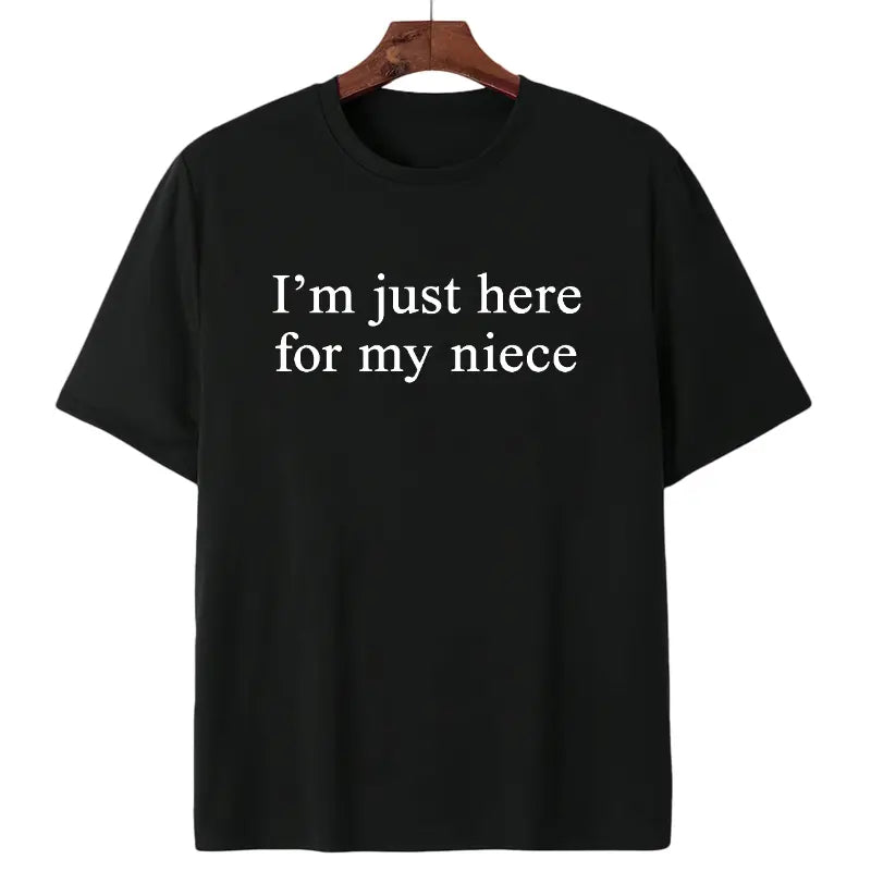 “I’m Just Here For My Nephew” Funny Aunt Shirt/Sweatshirt/Hoodie – Cute Auntie Graphic Tee
