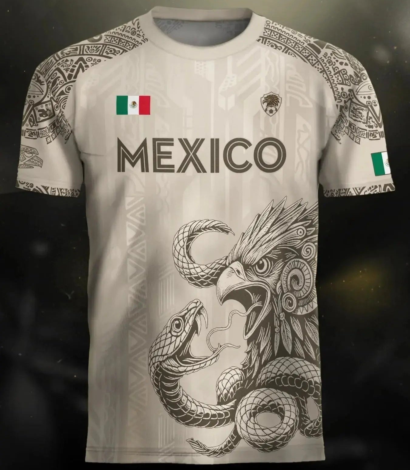 Mexico Aztec Eagle & Serpent Graphic T-Shirt