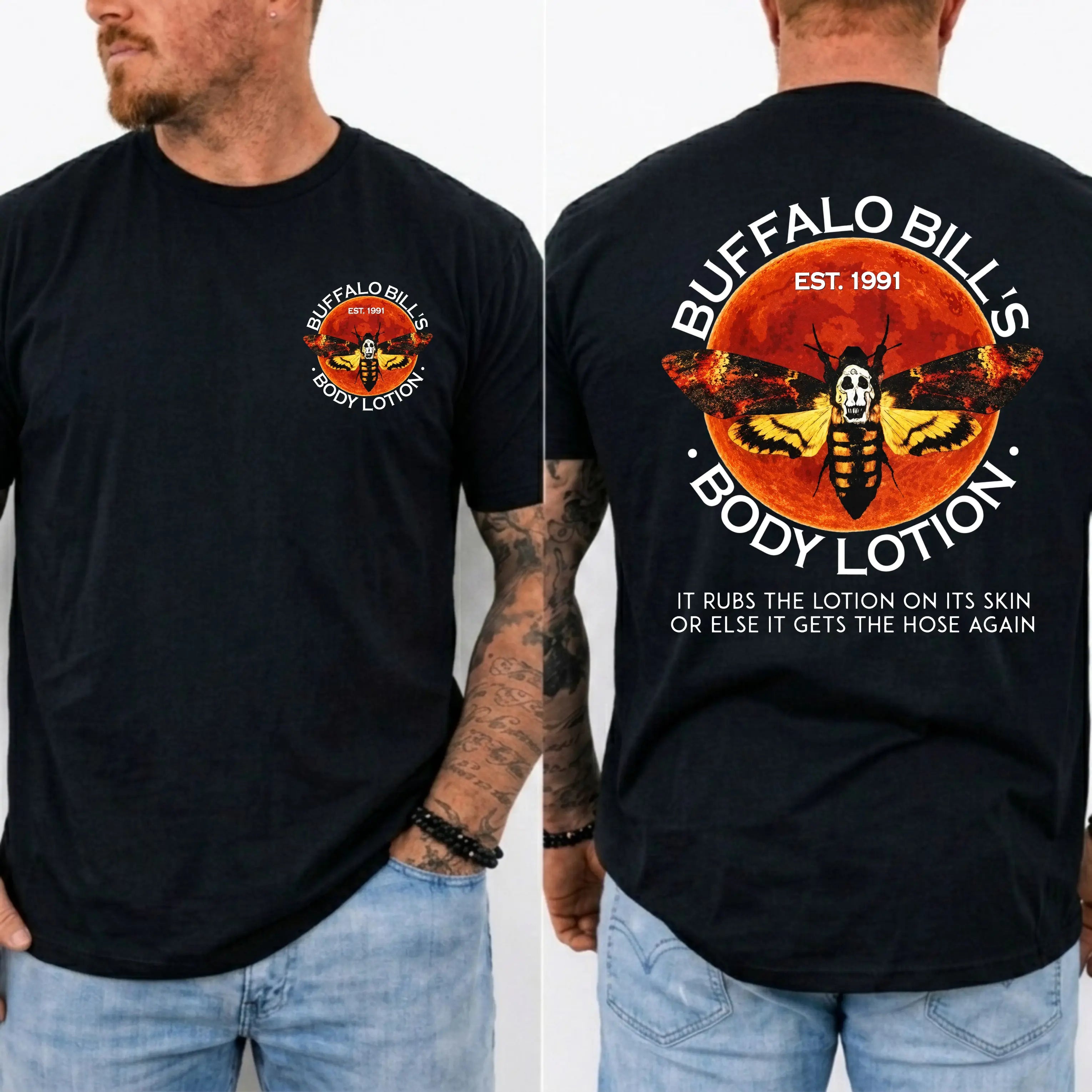 Buffalo Bill Inspired Double-Sided Horror Graphic T-Shirt/Sweatshirt/Hoodie - Halloween Horror Graphic Tee
