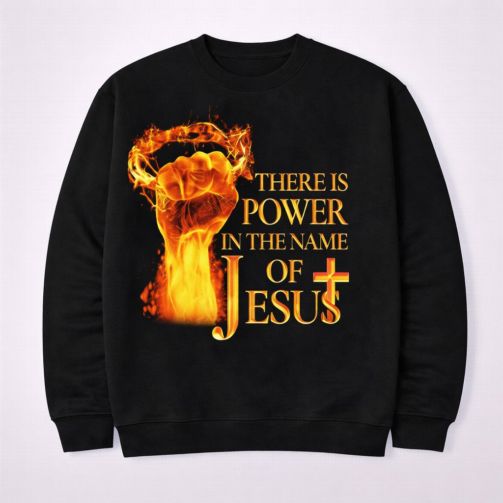 “Power In The Name of Jesus” Christian T-Shirt/Sweatshirt/Hoodie – Faith Graphic Tee for Men