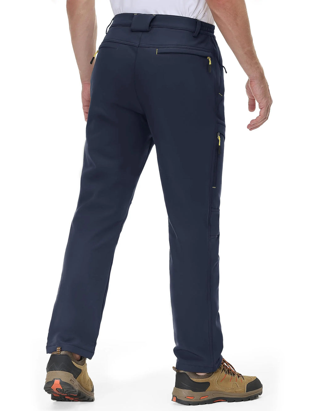 Men’s Fleece-Lined Softshell Hiking Pants – Warm Water-Resistant Winter Outdoor Pants