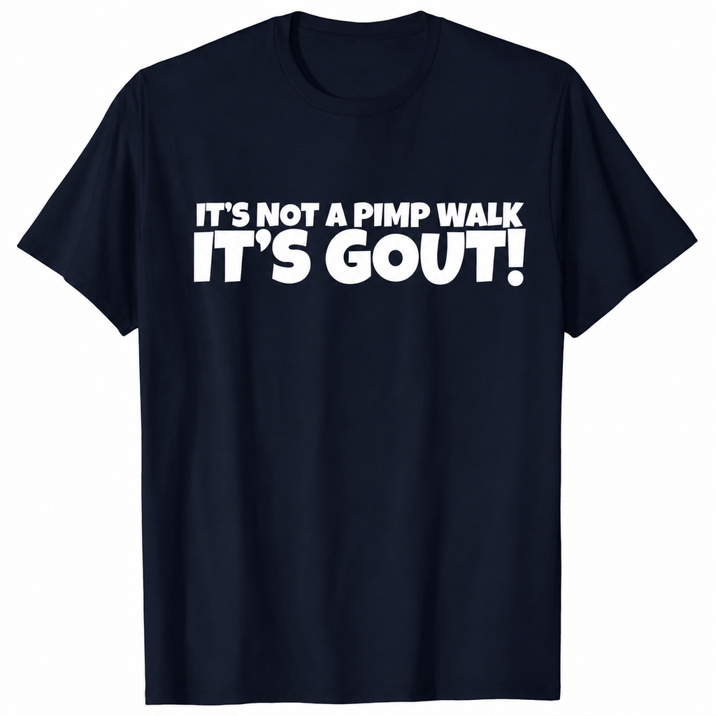 “It’s Not a Pimp Walk, It’s Gout!” T-Shirt/Sweatshirt/Hoodie – Funny Gout Graphic Tee