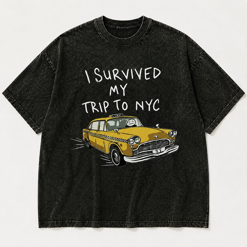 I Survived My Trip To NYC T-Shirt/Sweatshirt/Hoodie – Funny New York Taxi Graphic Tee