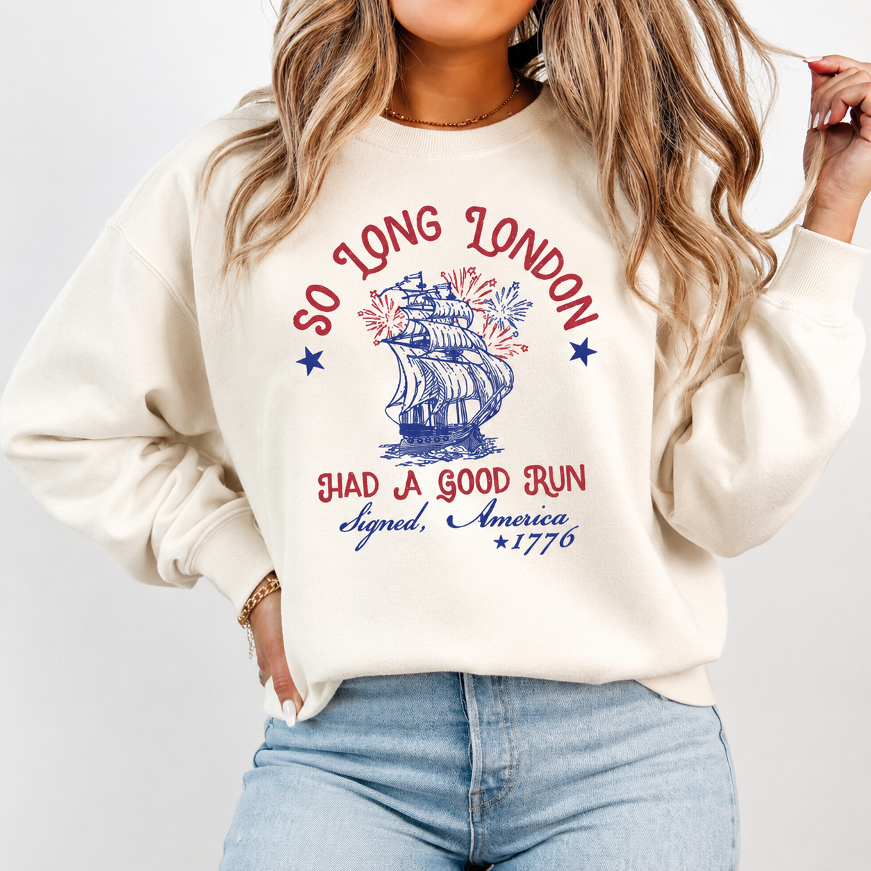 So Long London 1776 Patriotic Tee/Sweatshirt/Hoodie - ie Fan girl, Gift For Her