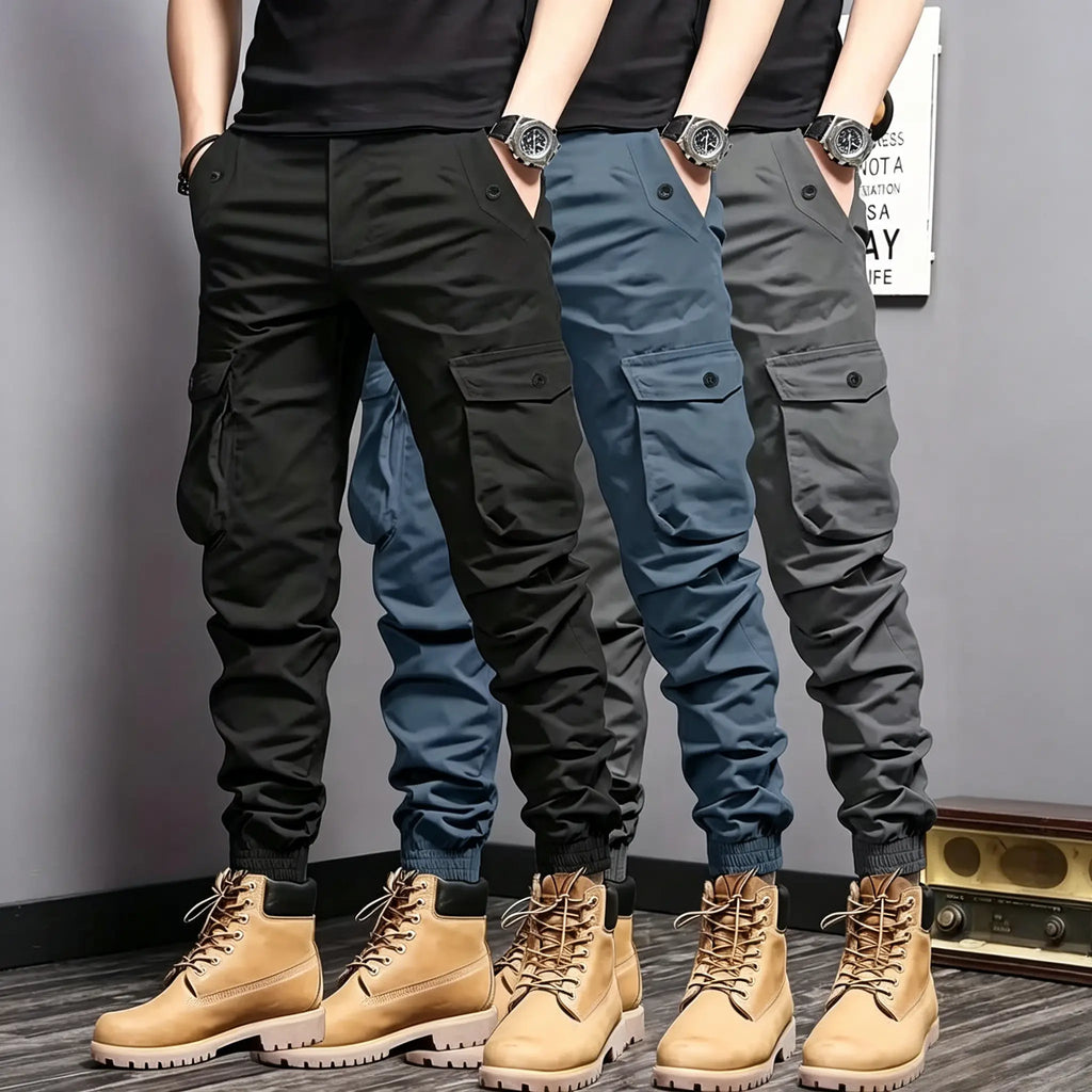 Men's 3-Pack Cargo Jogger Pants – Multi-Pocket Everyday Utility Pants