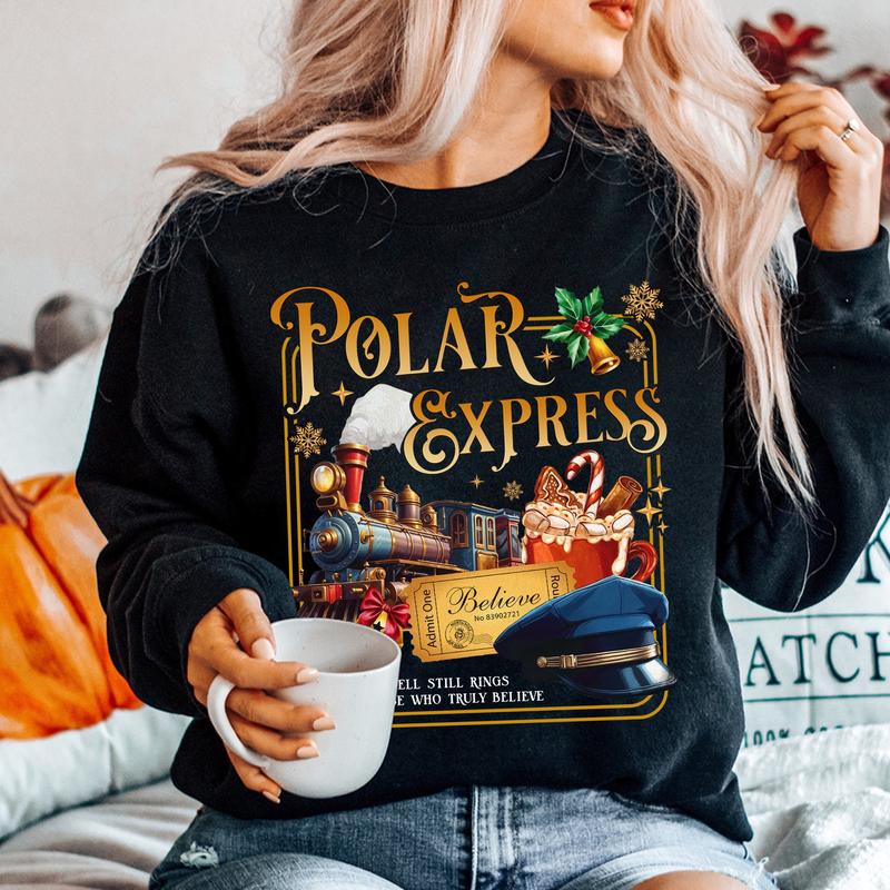 Magic Train P0lar Ex press Crewneck, Graphic Train Christmas 2025 Unisex Tshirt Sweatshirt Hoodie, Gift for Xmas