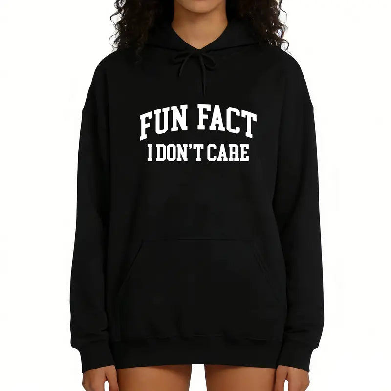 Fun Fact I Don't Care T-Shirt/Sweatshirt/Hoodie – Funny Sarcastic Graphic Tee for Women