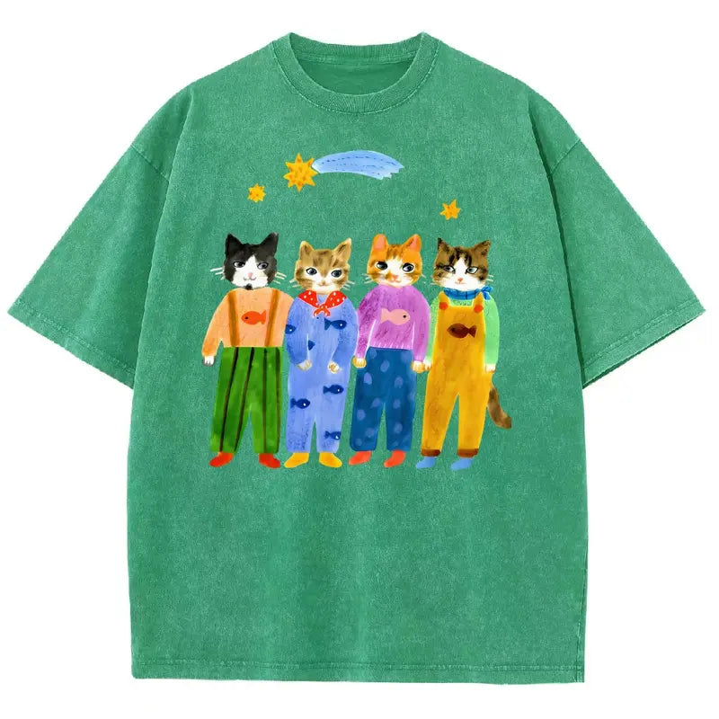 Hand Painted Cats Graphic Tee | Cute Animal Shirt/Sweatshirt/Hoodie