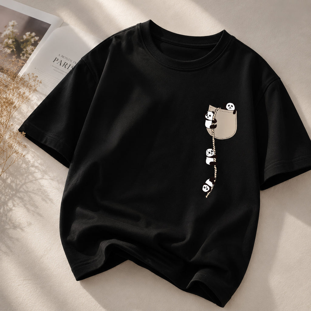 🐼Cute Pocket Panda Graphic Tee/Sweatshirt/Hoodie for Animal Lovers