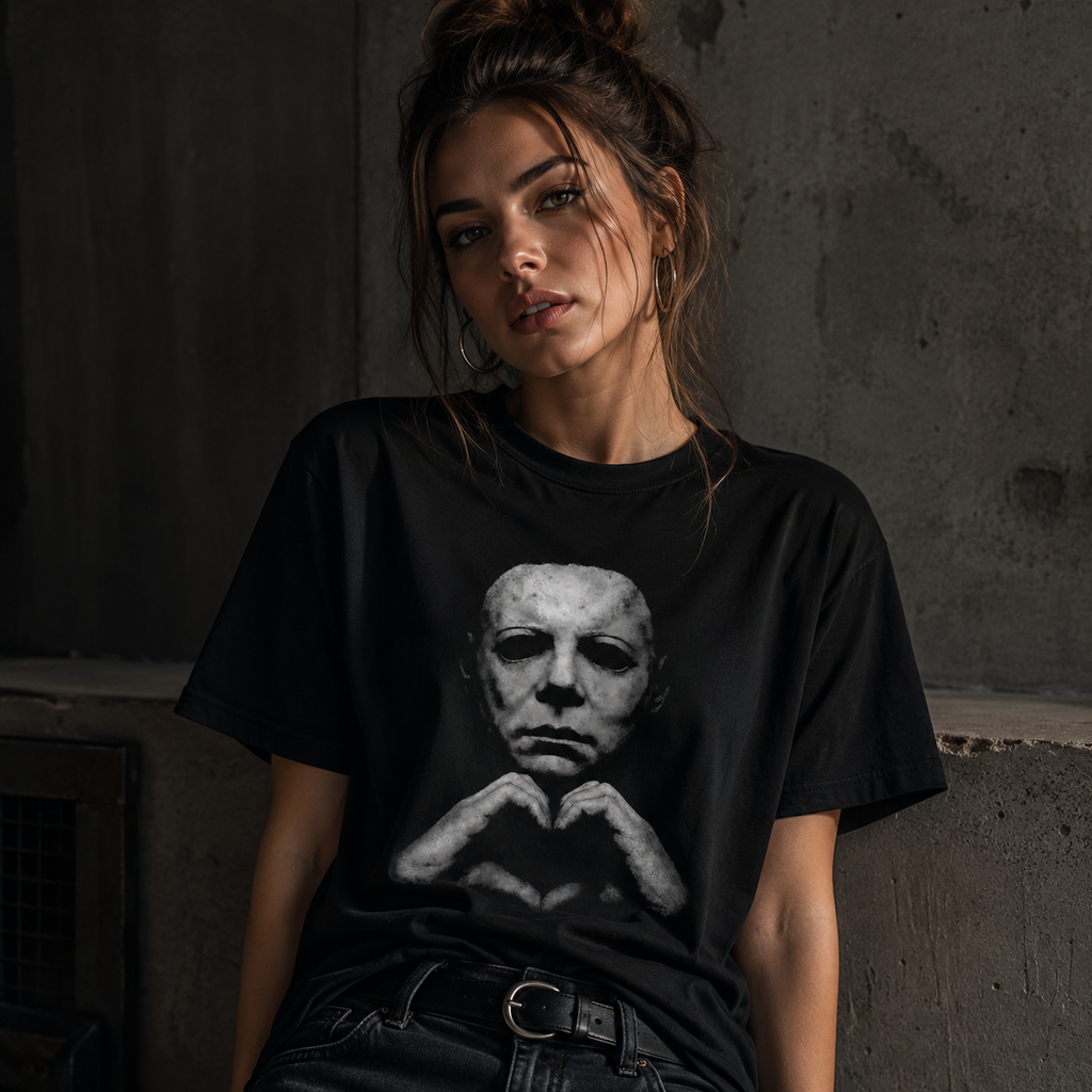 Michael Myers Spooky Cute Graphic Tee 🎃 – Halloween Streetwear Shirt/Sweatshirt/Hoodie