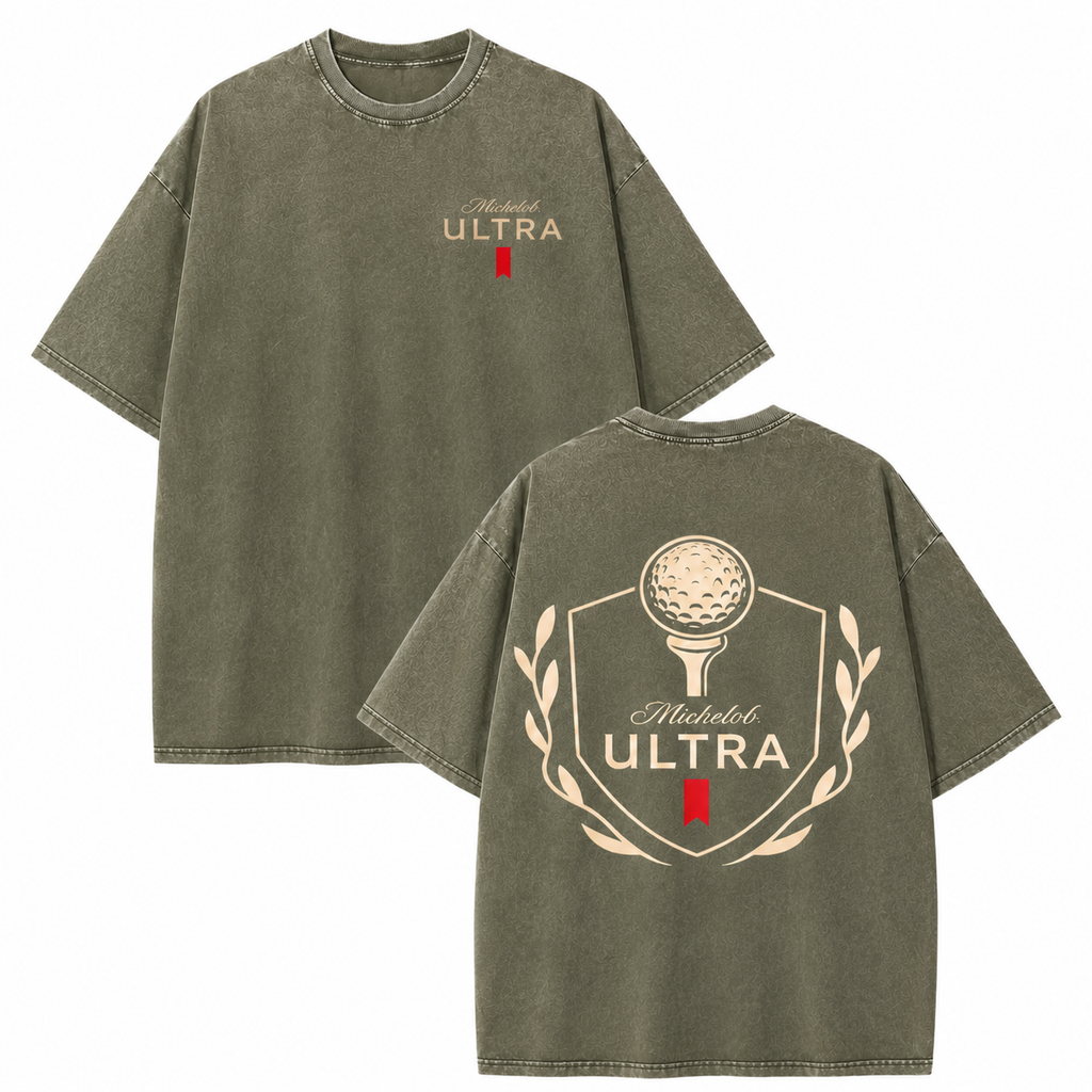 Vintage Michelob Ultra Golf Club Tee ⛳ – Washed Country Club Graphic Shirt