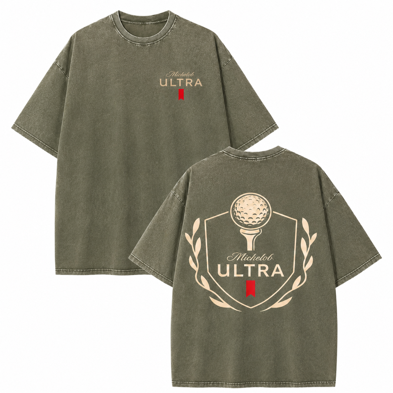Vintage Michelob Ultra Golf Club Tee ⛳ – Washed Country Club Graphic Shirt