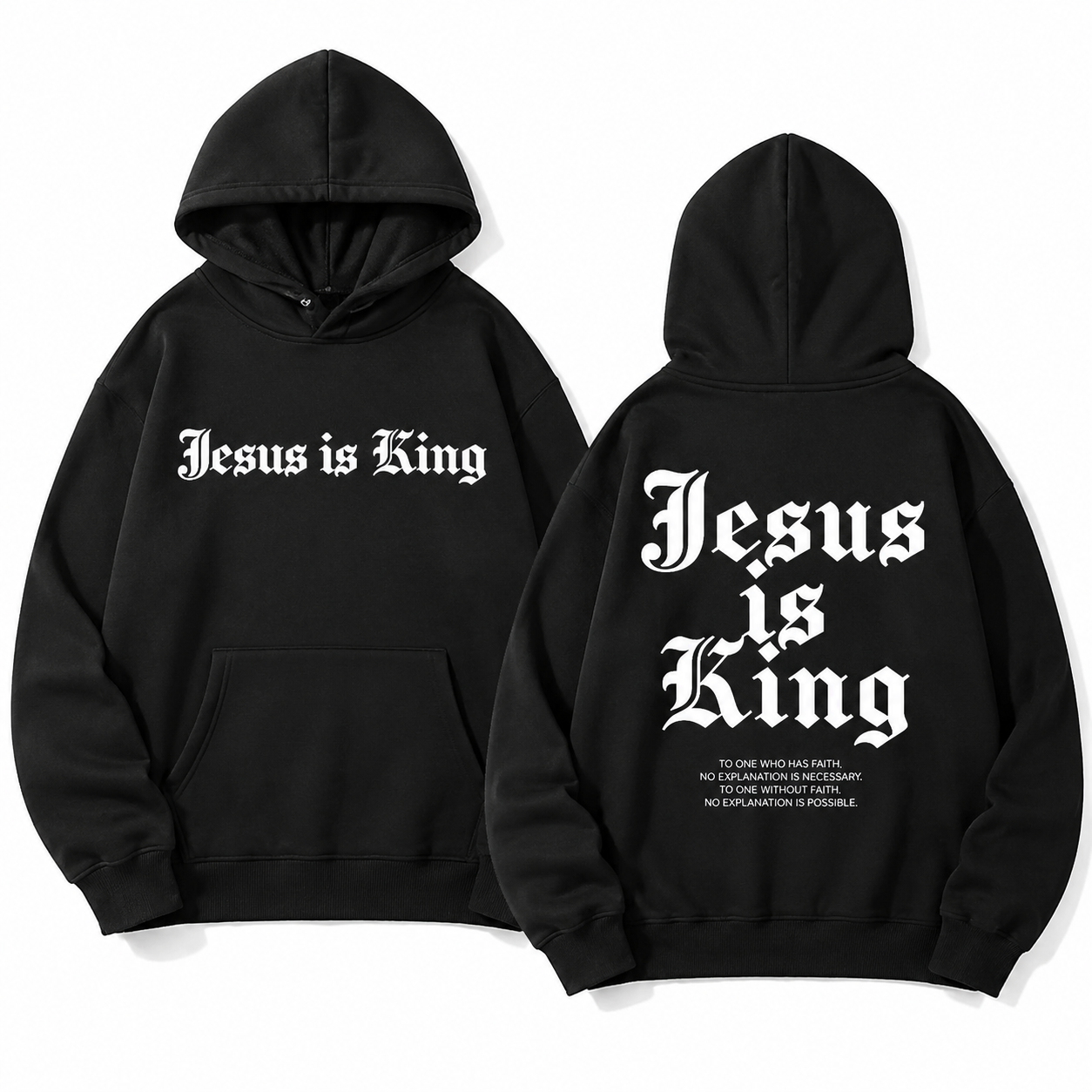 Jesus Is King Vintage Washed Tee – Christian Streetwear Graphic T-Shirt/Sweatshirt/Hoodie