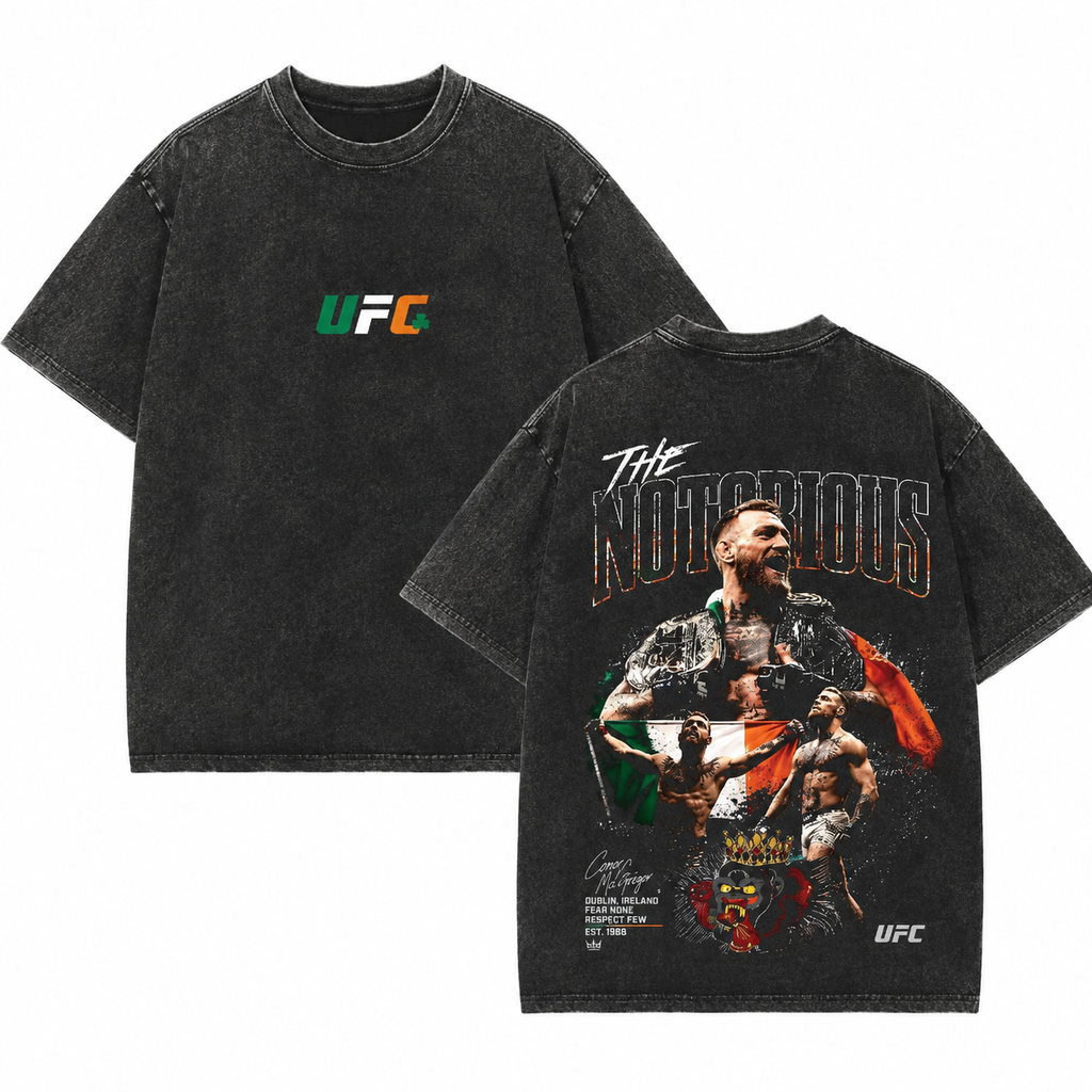 Men's UFC 329 Black Conor McGregor T-Shirt/Sweatshirt/Hoodie - UFC MMA Shirt , Gift for Fighters