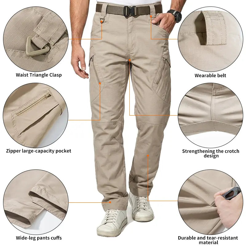 Men's 2-Pack Tactical Cargo Pants – Multi-Pocket Utility Work Trousers