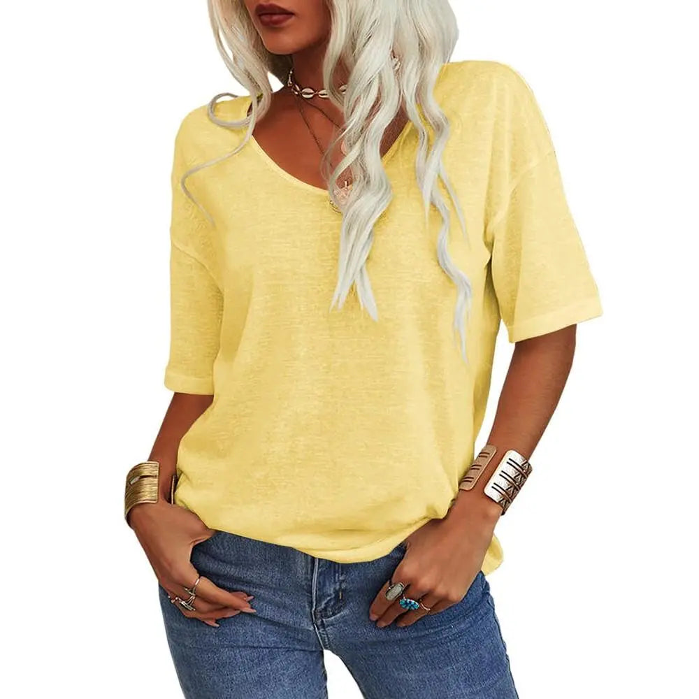 Lightweight Imily Bela Women's Soft V Neck Tshirt