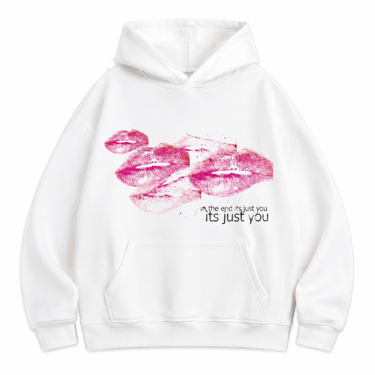 It's Just You T-Shirt/Sweatshirt/Hoodie – Minimalist Lips Graphic Tee, Cute Aesthetic Streetwear Shirt