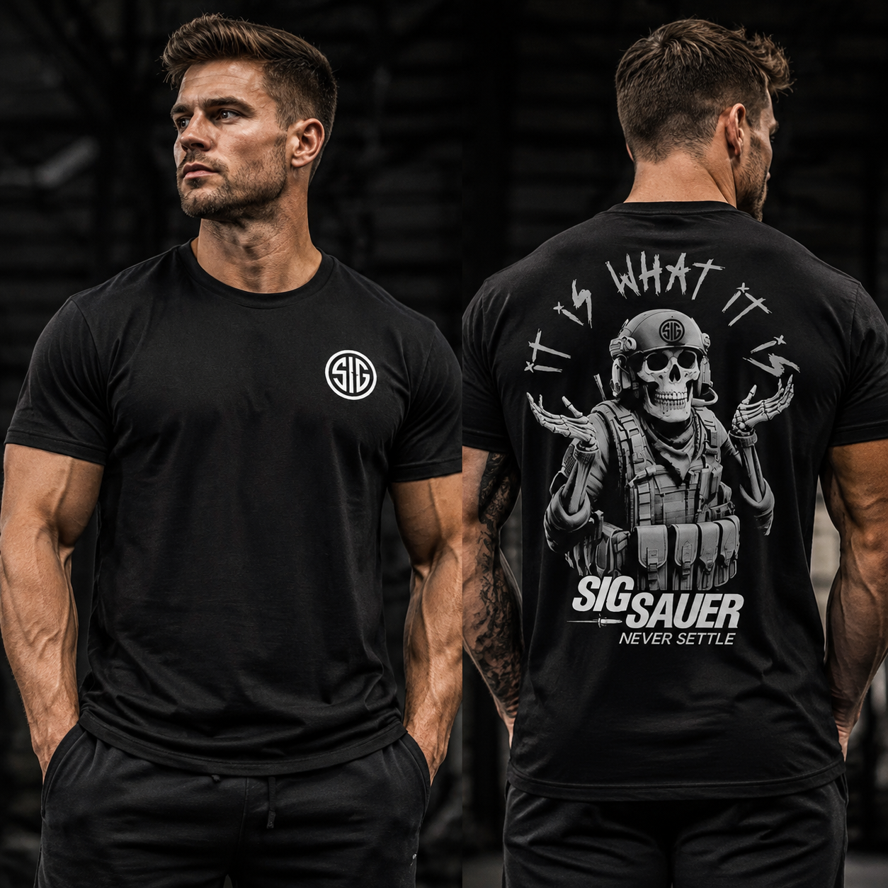 Tactical Skull Warrior Tee – Military Inspired Graphic Streetwear Shirt/Sweatshirt/Hoodie