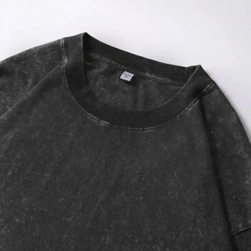 Men’s Vintage Washed Long Sleeve T-Shirt/Sweatshirt/Hoodie – Oversized Crewneck Relaxed Fit Streetwear Tee