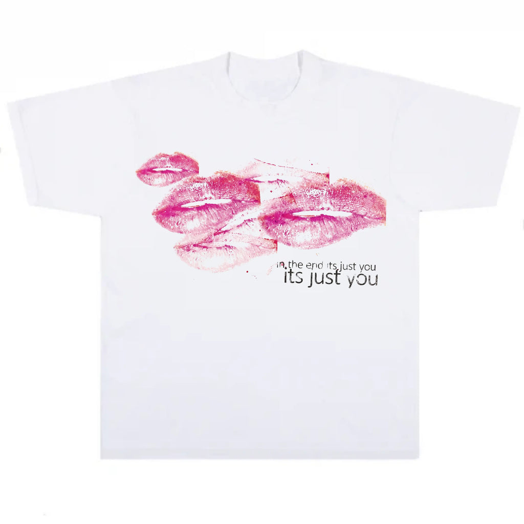 It's Just You T-Shirt/Sweatshirt/Hoodie – Minimalist Lips Graphic Tee, Cute Aesthetic Streetwear Shirt