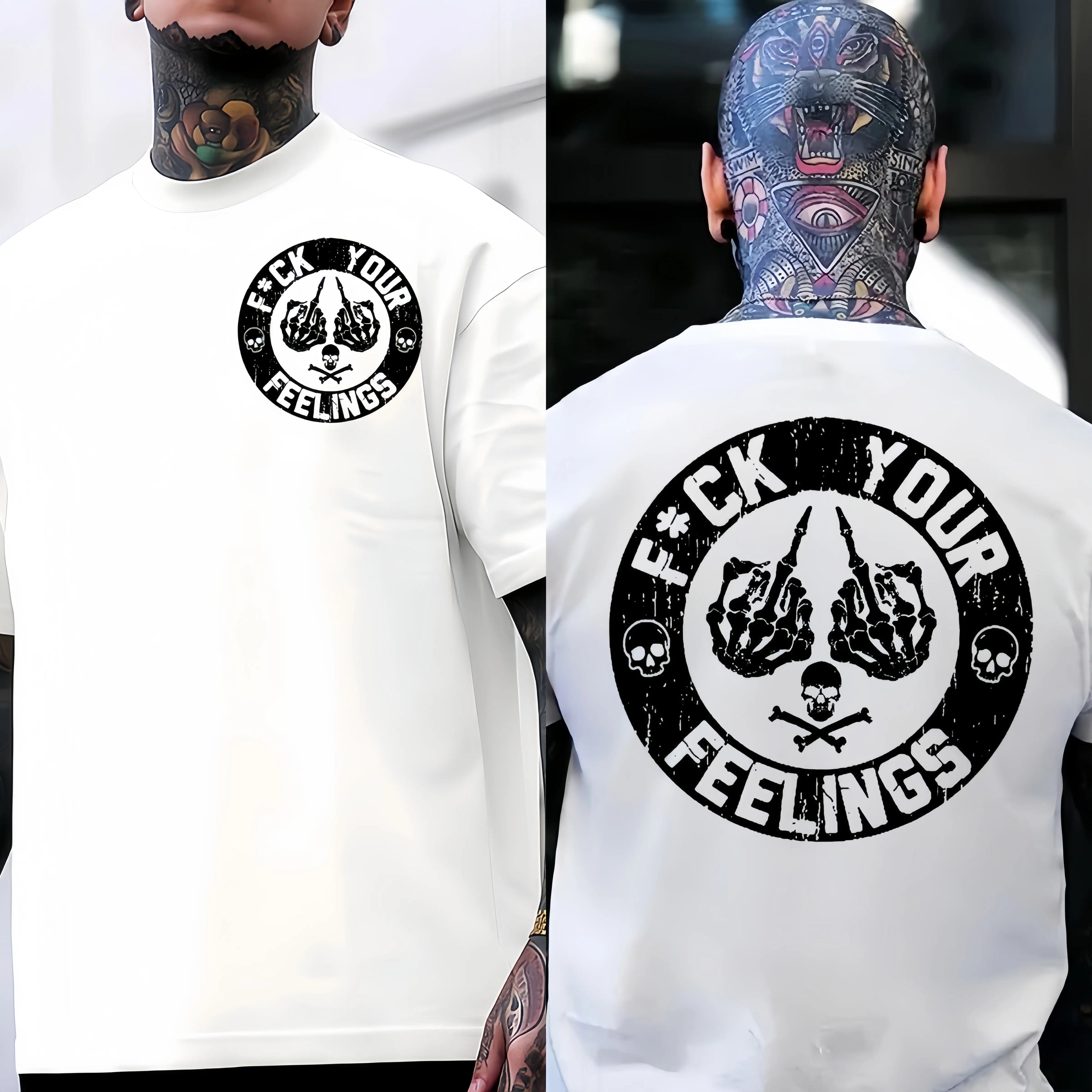 “F*ck Your Feelings” Skull Graphic T-Shirt/Sweatshirt/Hoodie – Bold Streetwear Tee