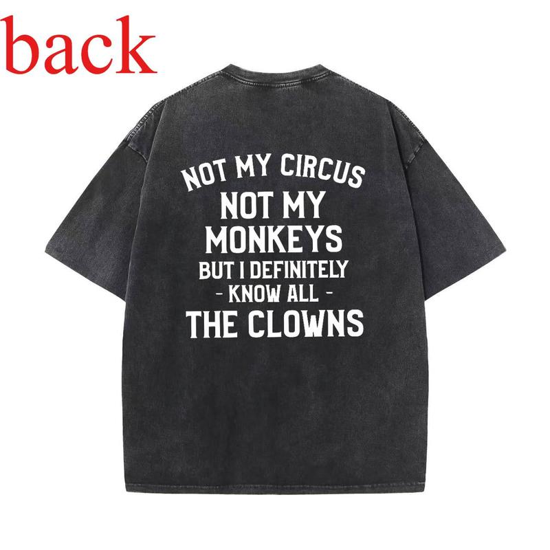 Unisex Sporty Cotton T-Shirt – Short Sleeve 'Not My Circus' Design, Great Golf Gift for All