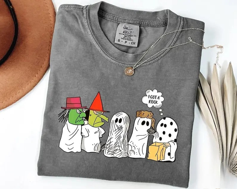 I Got a Rock Halloween Shirt/Sweatshirt/Hoodie – Funny Ghost Costume Retro Graphic Tee
