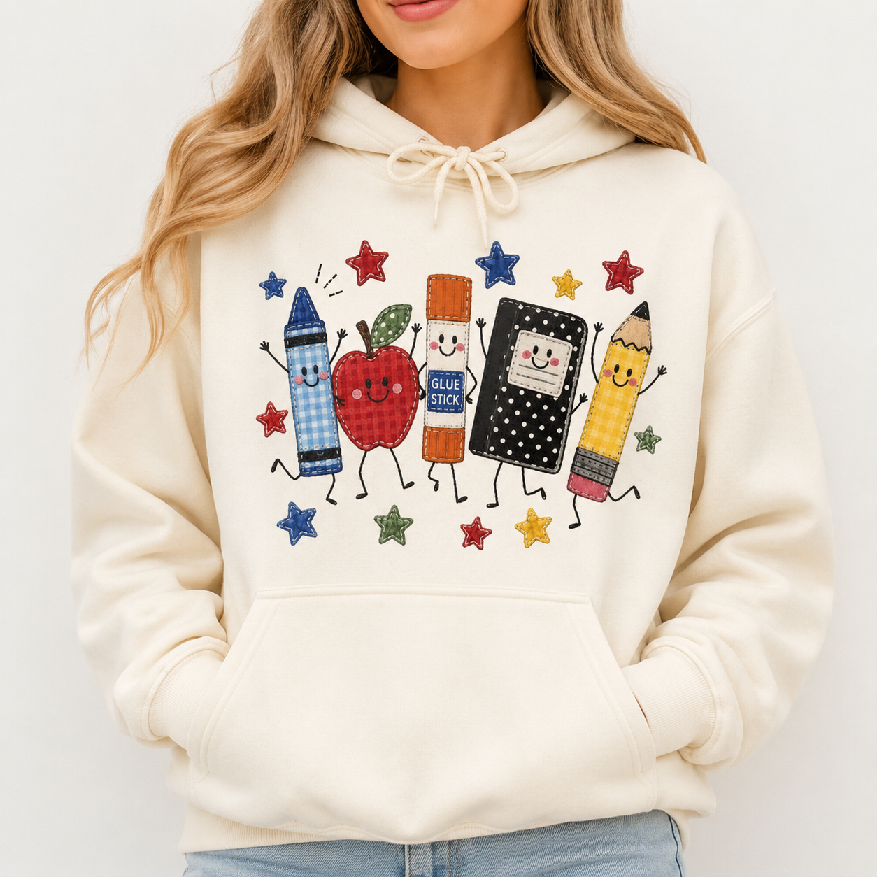 Teacher School Supplies Graphic T-Shirt/Sweatshirt/Hoodie – Cute Back to School Cotton Tee