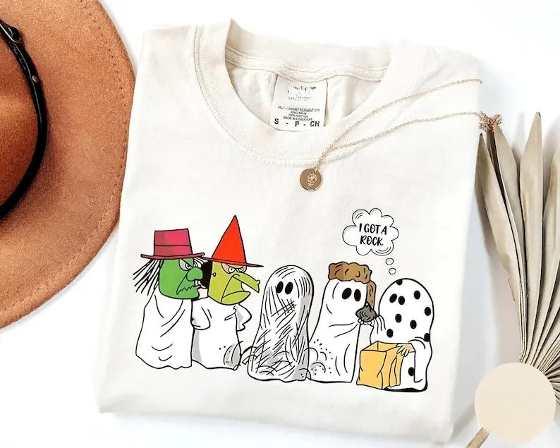 I Got a Rock Halloween Shirt/Sweatshirt/Hoodie – Funny Ghost Costume Retro Graphic Tee