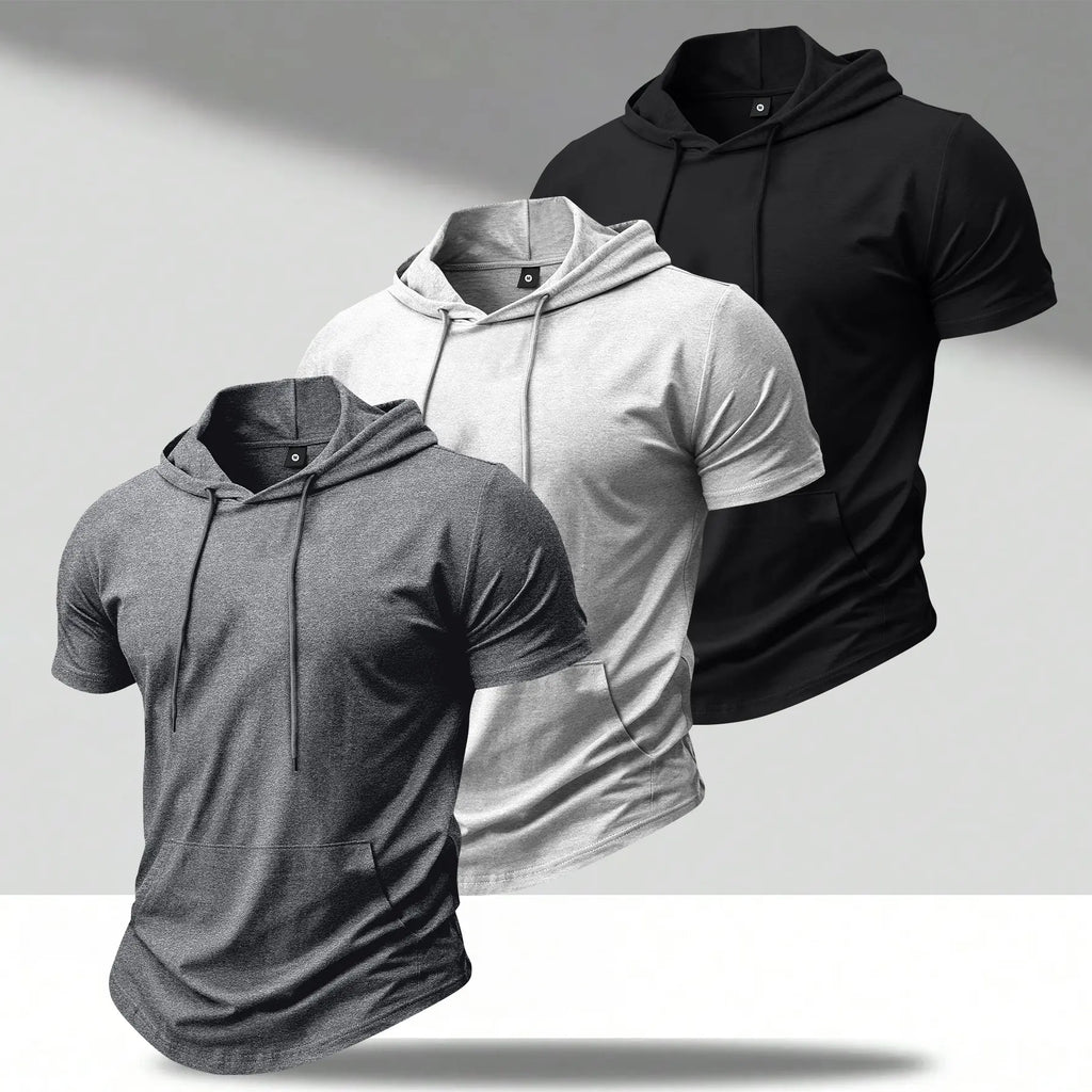 Men's Lightweight Short Sleeve Hoodie – 1, 2 & 3 Pack