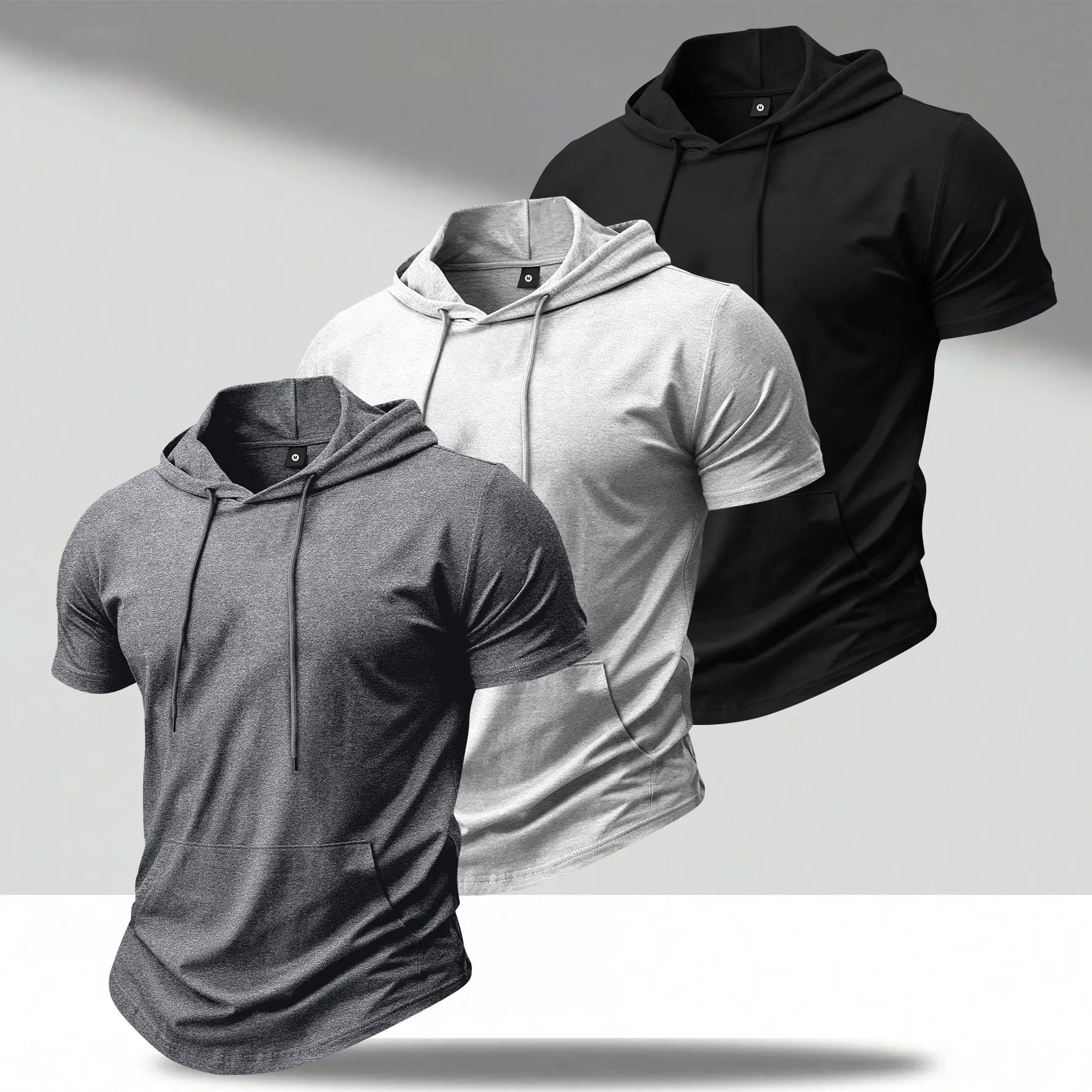 Men's Lightweight Short Sleeve Hoodie – 1, 2 & 3 Pack