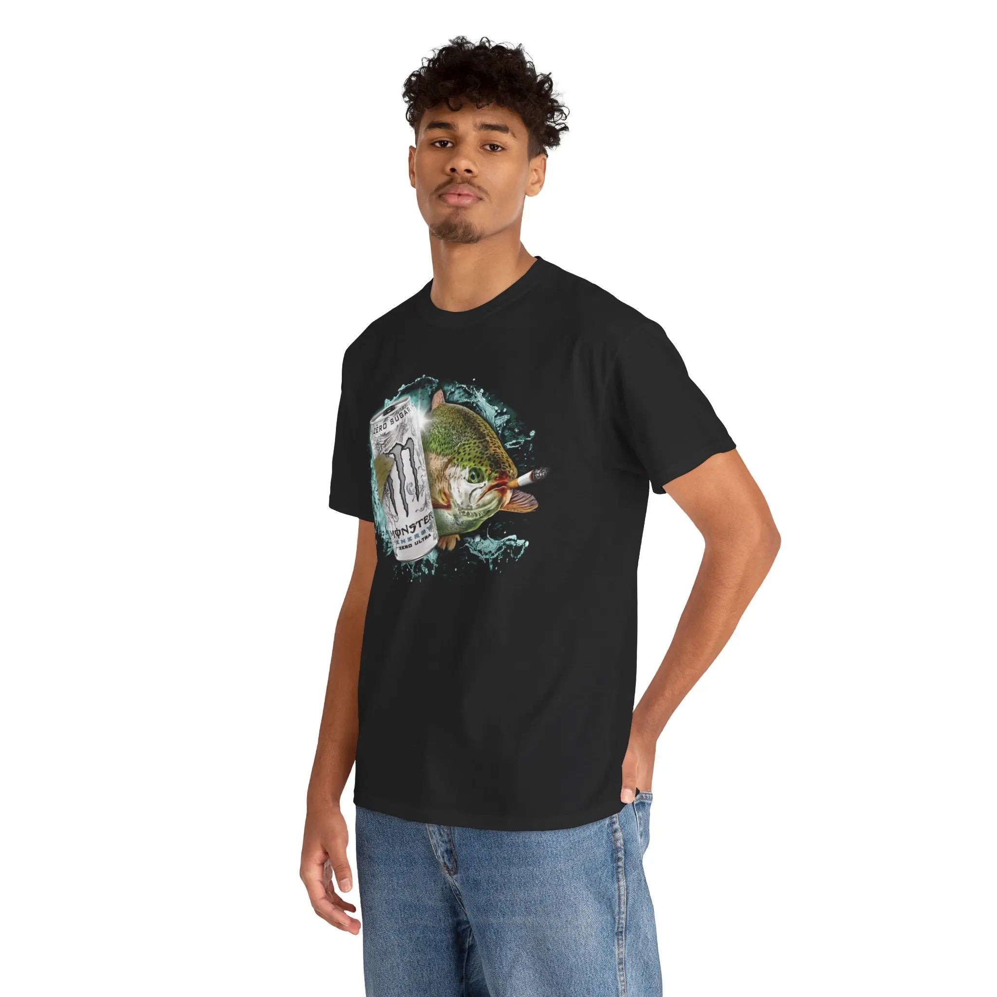 Dope Fish Graphic T-Shirt/Sweatshirt/Hoodie – Funny Monster Fish Meme Tee Streetwear
