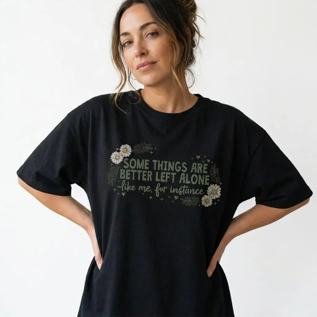 Funny Introvert Shirt for Women | Floral Graphic Tee/Sweatshirt/Hoodie