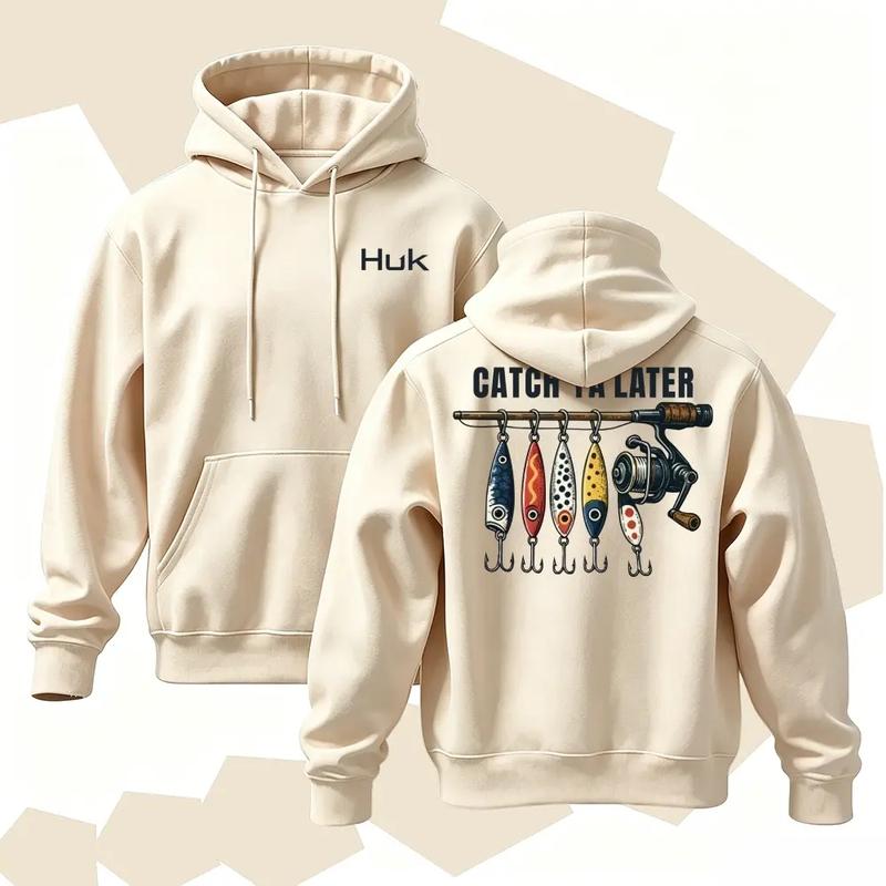 Catch Ya Later Fishing Hoodie/Sweatshirt/T-shirt – Vintage Lure Graphic Pullover for Men