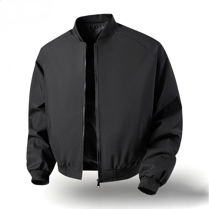 Men's Classic Bomber Jacket – Lightweight Zip-Up Casual Streetwear Outerwear