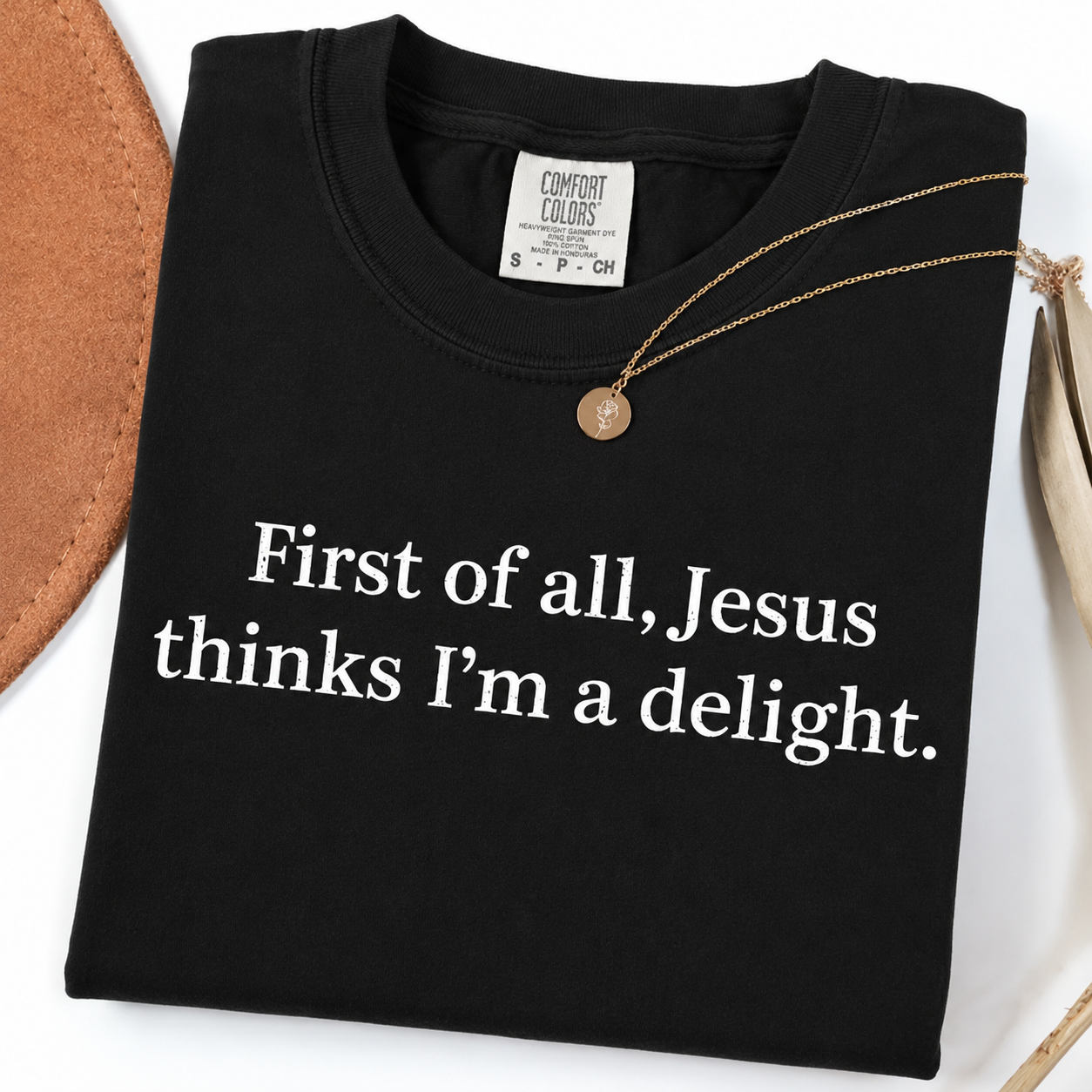 “Jesus Thinks I’m a Delight” T-Shirt /Sweatshirt/Hoodie🙏 – Funny Christian Women’s Tee