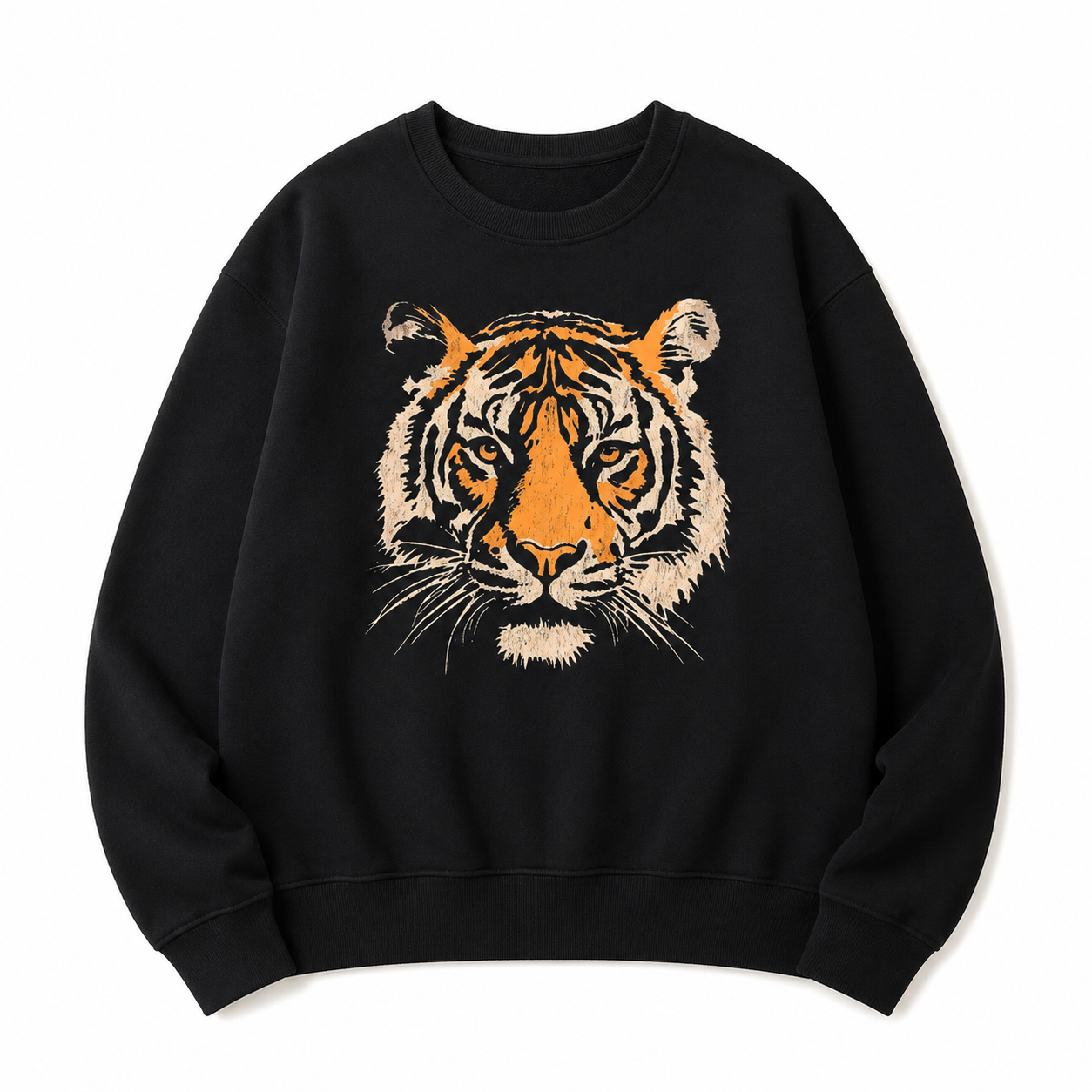 Vintage Tiger Graphic T-Shirt/Sweatshirt/Hoodie – Acid Washed Heavyweight Cotton Oversized Streetwear Tee