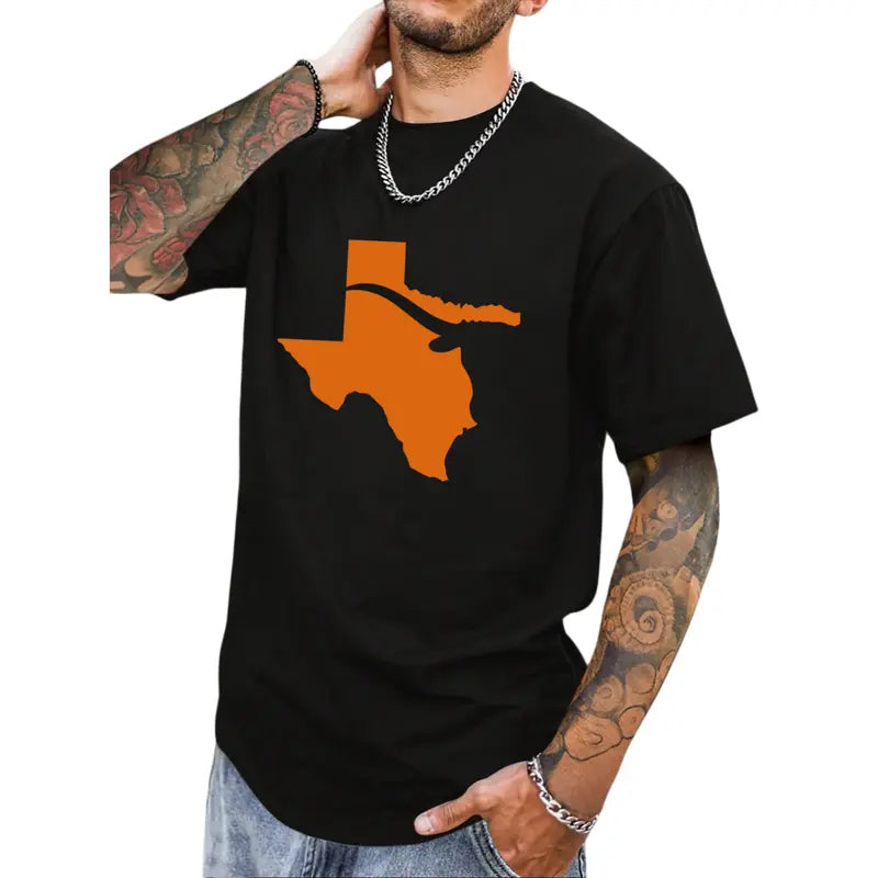 Texas Longhorn Graphic T-Shirt/Sweatshirt/Hoodie – Western State Map Casual Tee