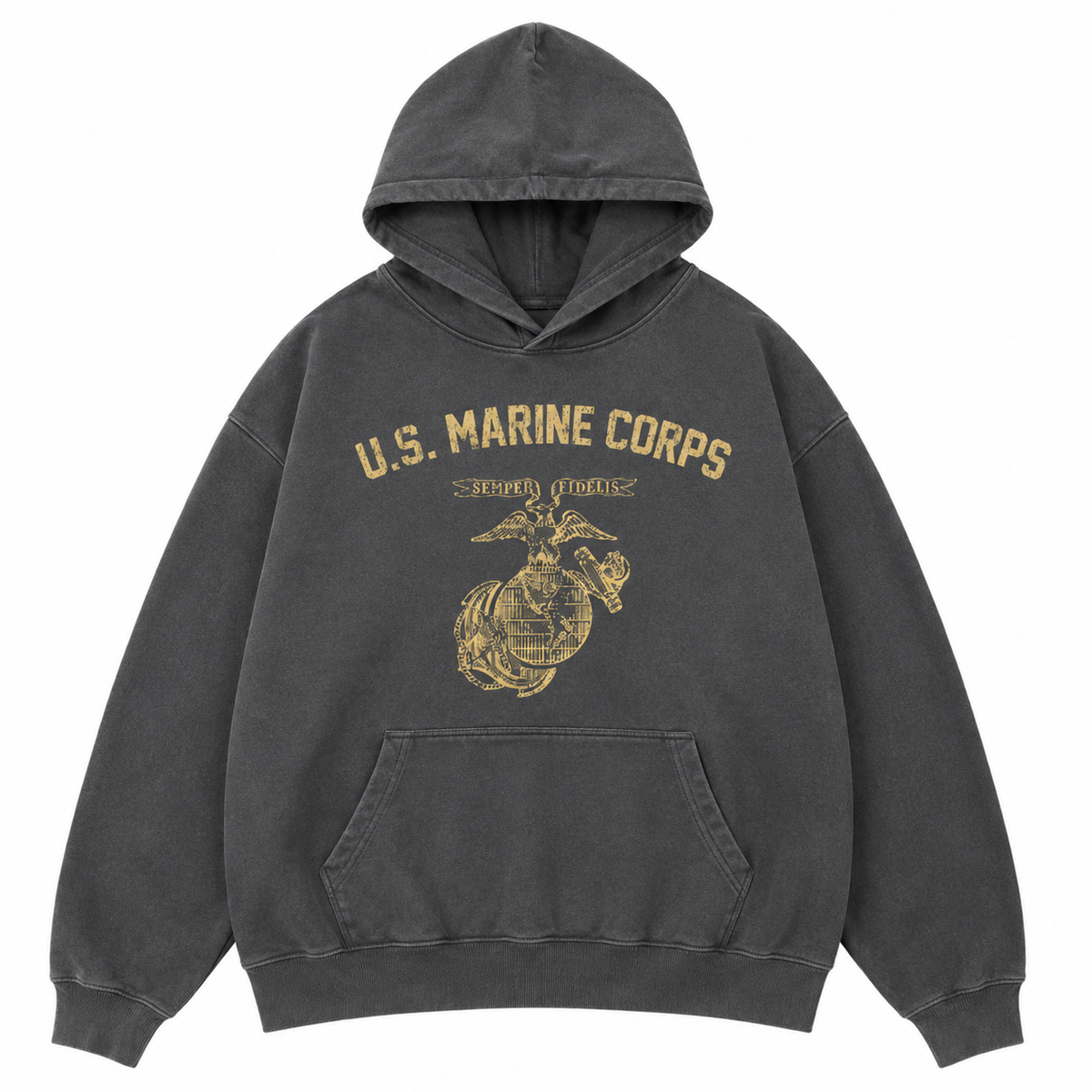U.S. Marine Corps Vintage T-Shirt/Sweatshirt/Hoodie – Semper Fidelis Military Graphic Tee, Retro USMC Style Shirt