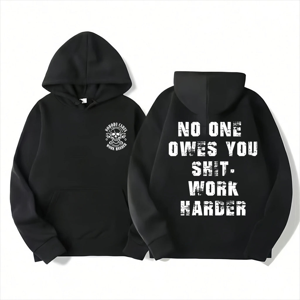 Work Harder Skull T-Shirt/Sweatshirt/Hoodie –Gritty Hustle Graphic Tee, Father’s Day Gift for Him