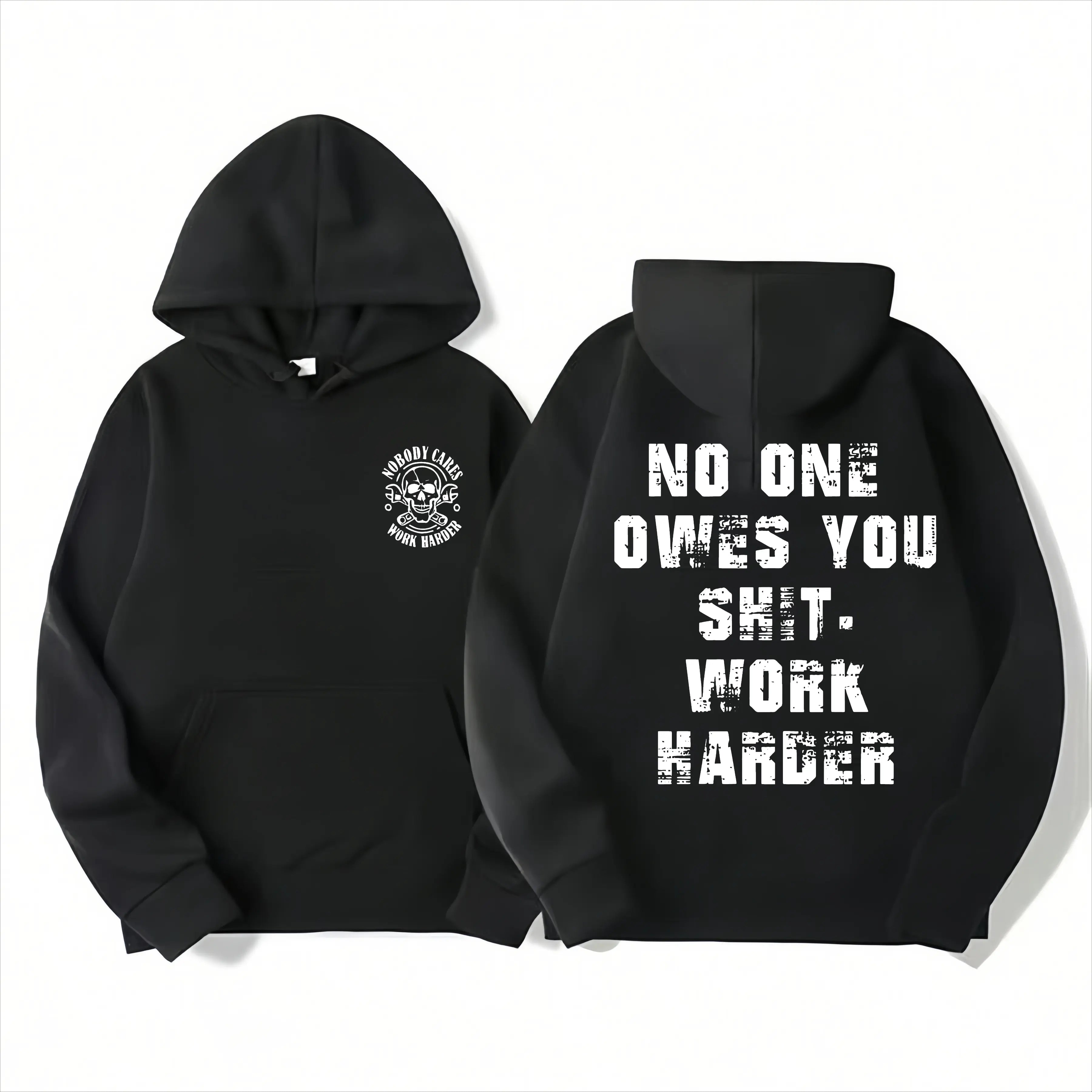 Work Harder Skull T-Shirt/Sweatshirt/Hoodie –Gritty Hustle Graphic Tee, Father’s Day Gift for Him