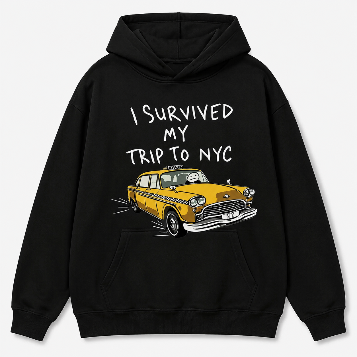 I Survived My Trip To NYC T-Shirt/Sweatshirt/Hoodie – Funny New York Taxi Graphic Tee