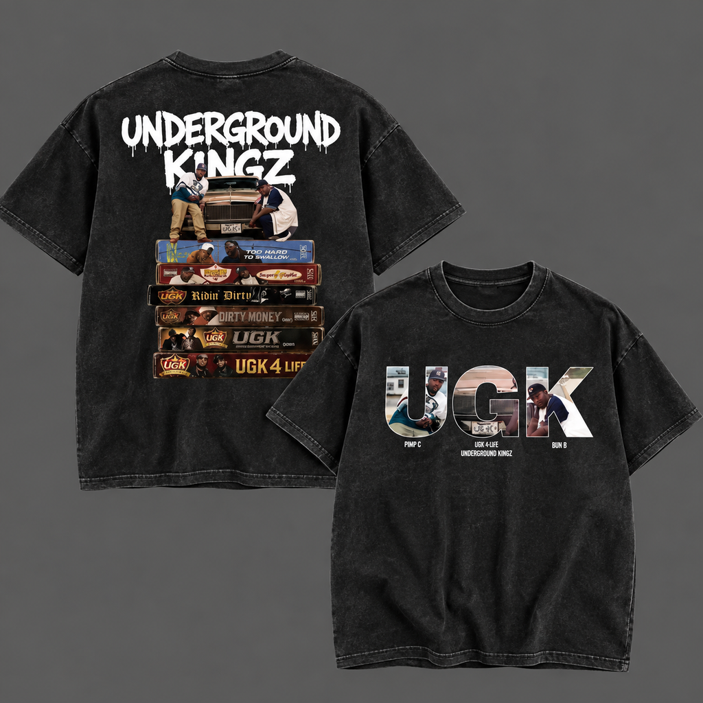 UGK Underground Kingz Graphic T-Shirt/Sweatshirt/Hoodie – Vintage Hip Hop Front & Back Rap Tee , Gift For Fan