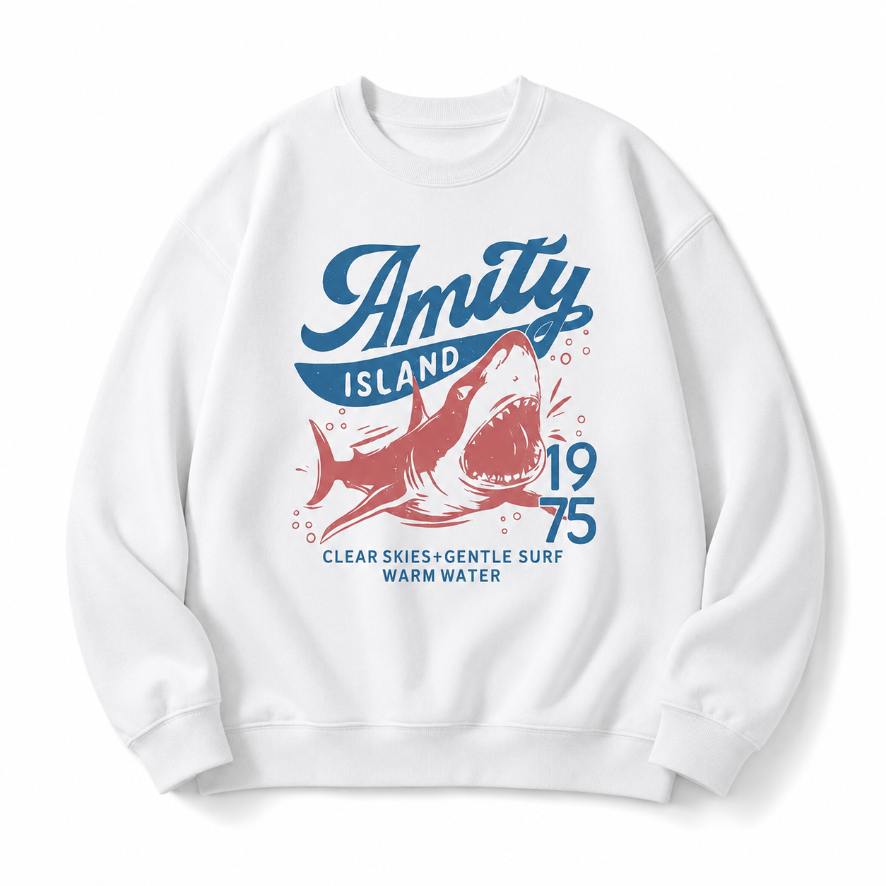 Retro 1975 Jaws Amity Island Tee/Sweatshirt/Hoodie – Vintage Coastal Summer Graphic Shirt