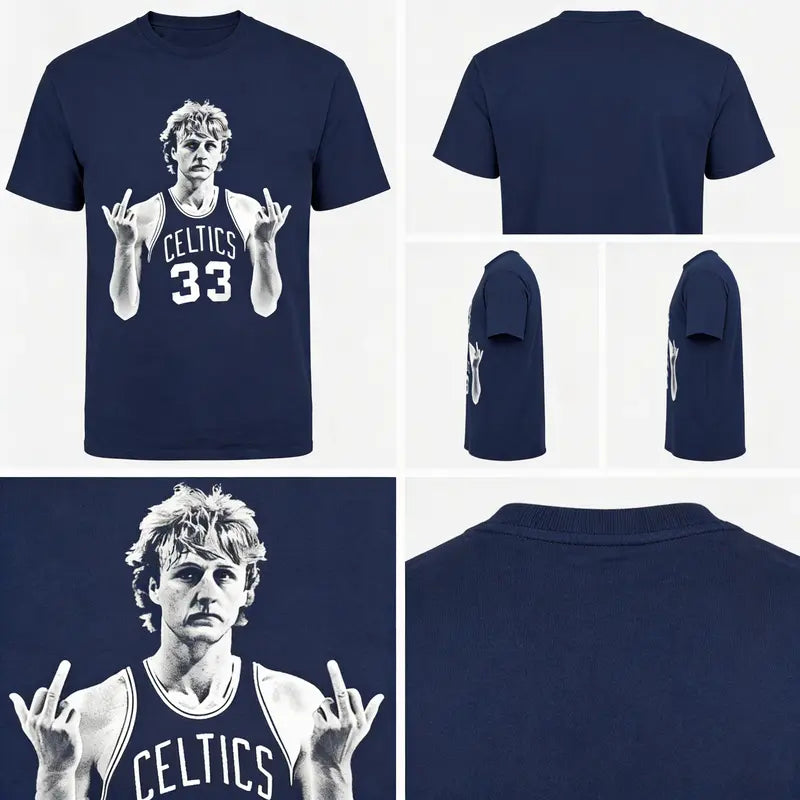 Larry Bird Vintage Basketball Graphic Tee/Sweatshirt/Hoodie – Retro Celtics 33 Streetwear T-Shirt