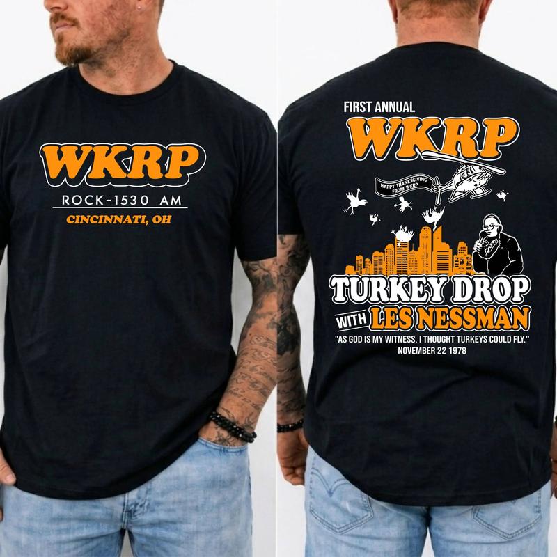 Retro Turkey Drop Graphic T-Shirt/Sweatshirt/Hoodie – Vintage Thanksgiving Comedy Tee