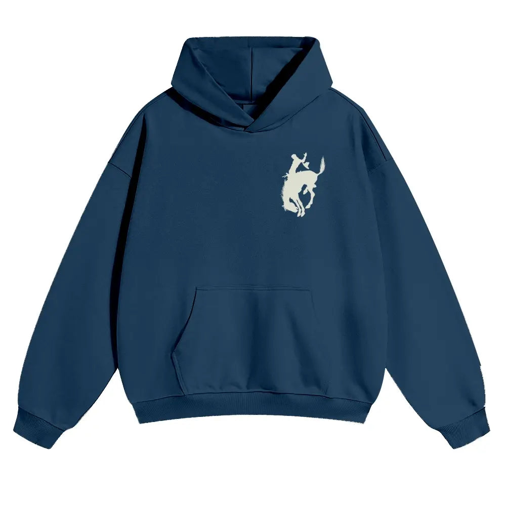 Let 'Er Buck Western Rodeo Hoodie – Vintage Cowboy Graphic Sweatshirt/T-shirt