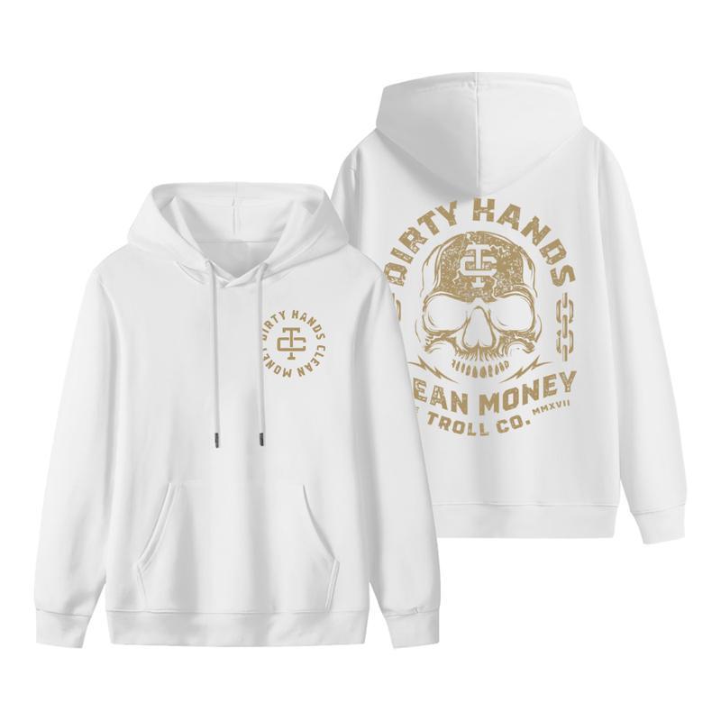 Dirty Hands Clean Money Skull Hoodie/Sweatshirt/T-Shirt – Vintage Blue Collar Workwear Pullover