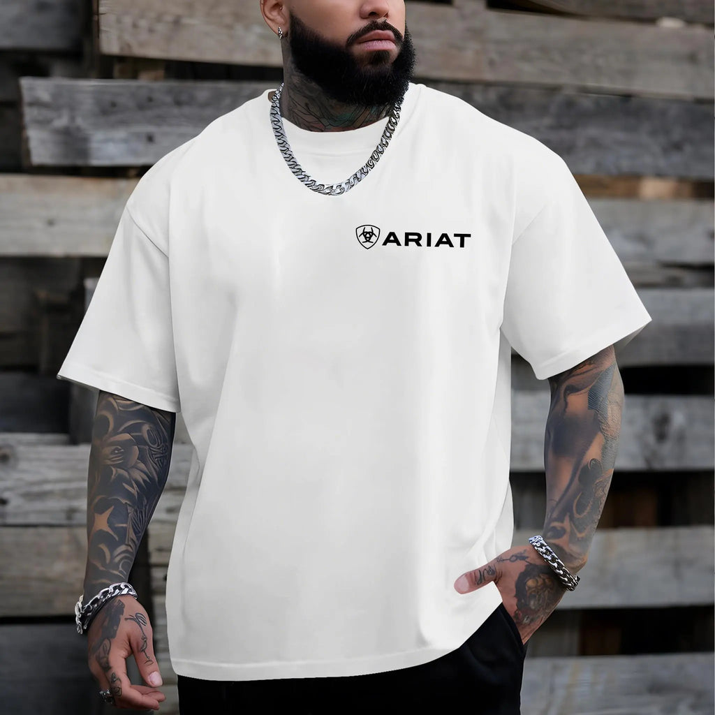 Ariat Shield Logo Western T-Shirt, Equestrian Casual Graphic Tee for Horse Riding Lovers