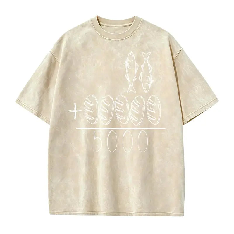 Five Loaves Two Fish Christian T-Shirt/Sweatshirt/Hoodie – Jesus Feeds the 5000 Vintage Faith Tee